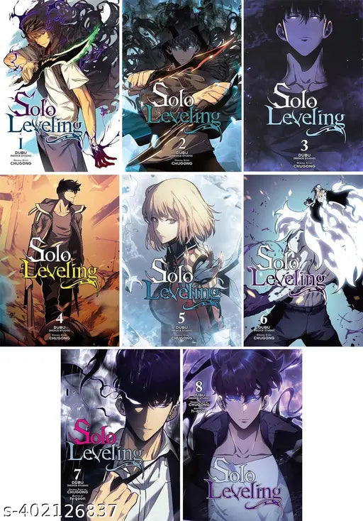 Solo Leveling Manga Vol. 1–8 by Chugong | Complete Paperback Collection | English Edition