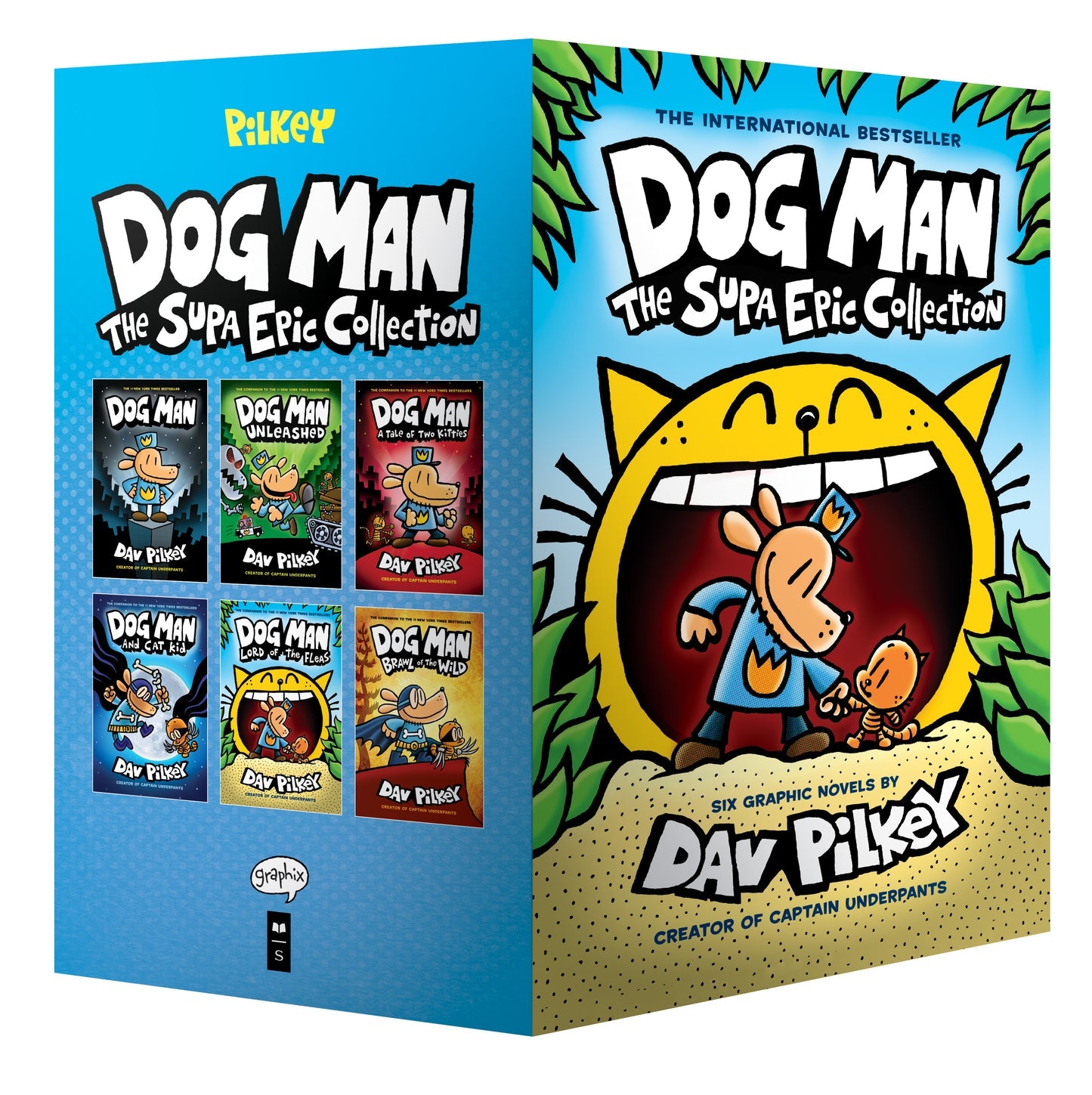 Dog Man Box Set (Books 1–6) by Dav Pilkey | Complete Children's Graphic Novel Collection | Paperback