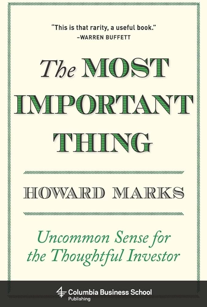 Cover of THE MOST IMPORTANT THING by Howard Marks