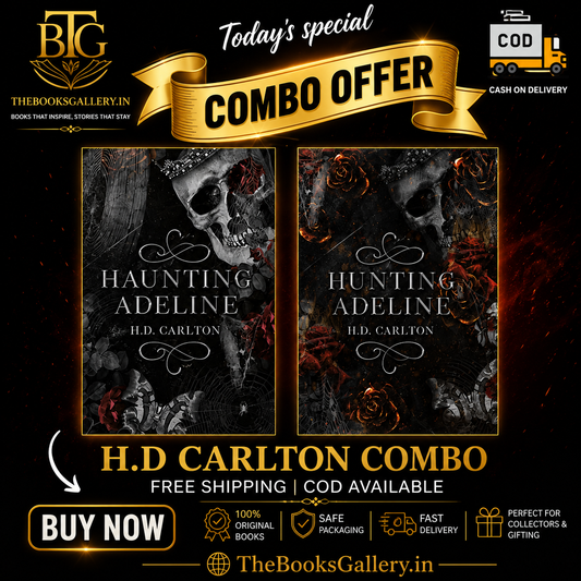 Cover of Haunting Adeline + Hunting Adeline Combo by H.D. Carlton | Cat and Mouse Duet Paperback Book Set