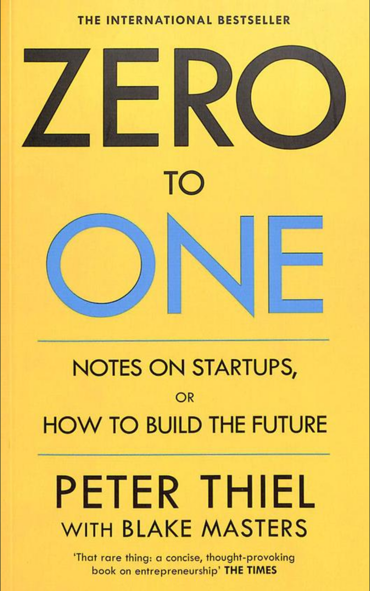 Cover of ZERO TO ONE by PETER THIEL