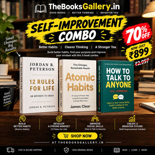 Cover of Self-Improvement Combo – Atomic Habits + 12 Rules for Life + How to Talk to Anyone | 3 Books Set