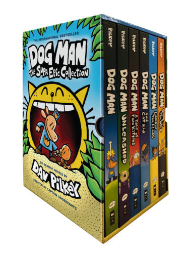Dog Man Box Set (Books 1–6) by Dav Pilkey | Complete Children's Graphic Novel Collection | Paperback