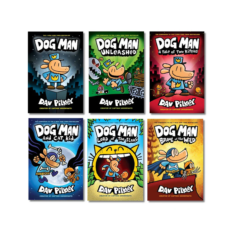 Dog Man Box Set (Books 1–6) by Dav Pilkey | Complete Children's Graphic Novel Collection | Paperback