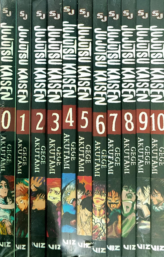 Jujutsu Kaisen Manga Book Set Vol. 0–10 by Gege Akutami | Complete English Paperback Collection